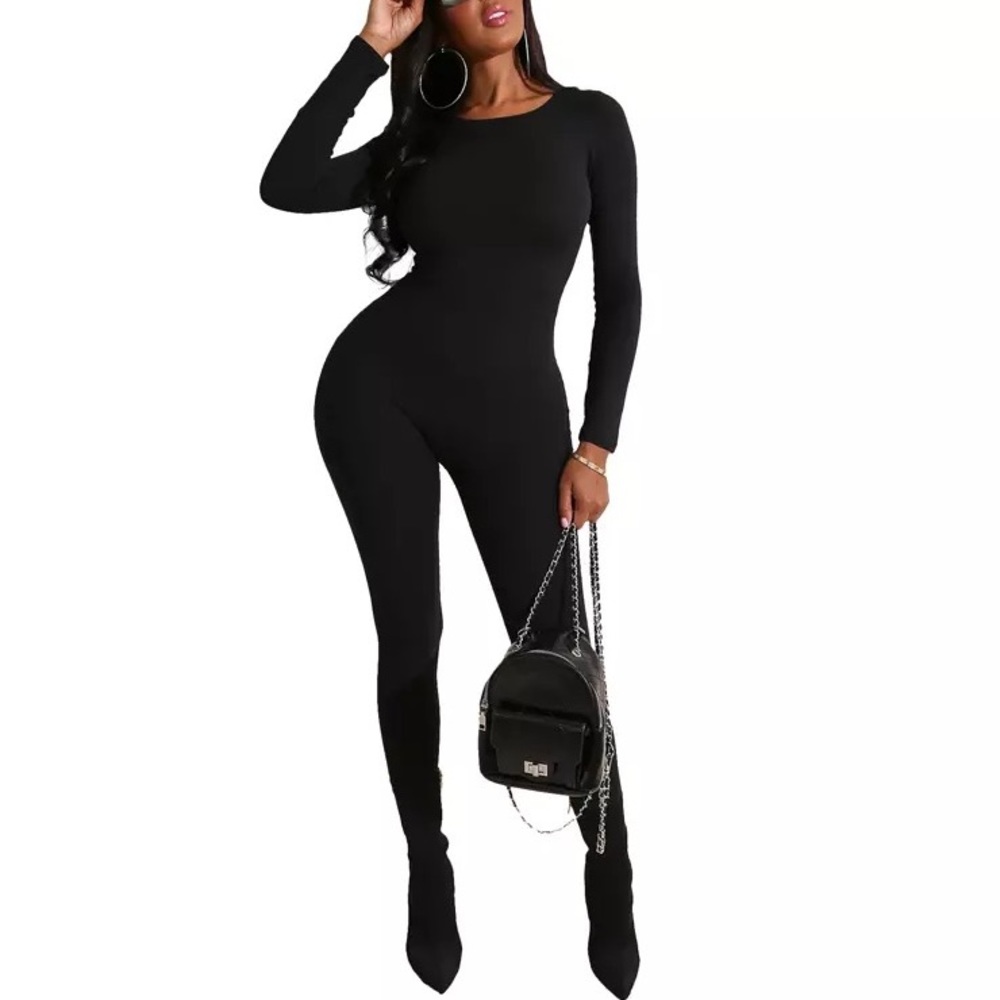 Black catsuit jumpsuit